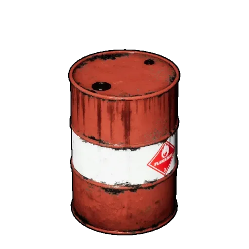 Red Metal Barrel
